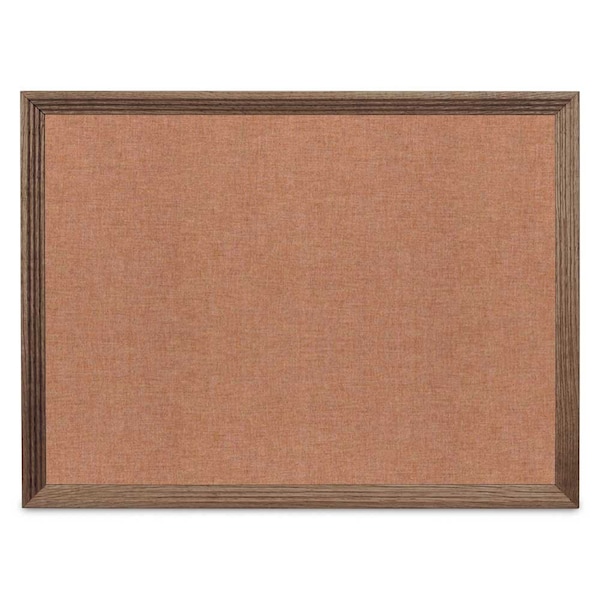 United Visual Products Decor Wood Combo Board, 36"x24", Walnut/White Porcelain & Surf UV702DEFAB-WALNUT-WHTPORC-SURF - main
